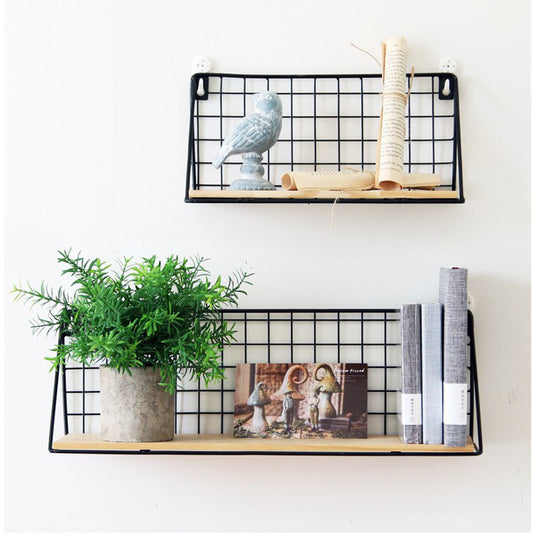 Easy Wall-Mounted Iron Storage Shelf