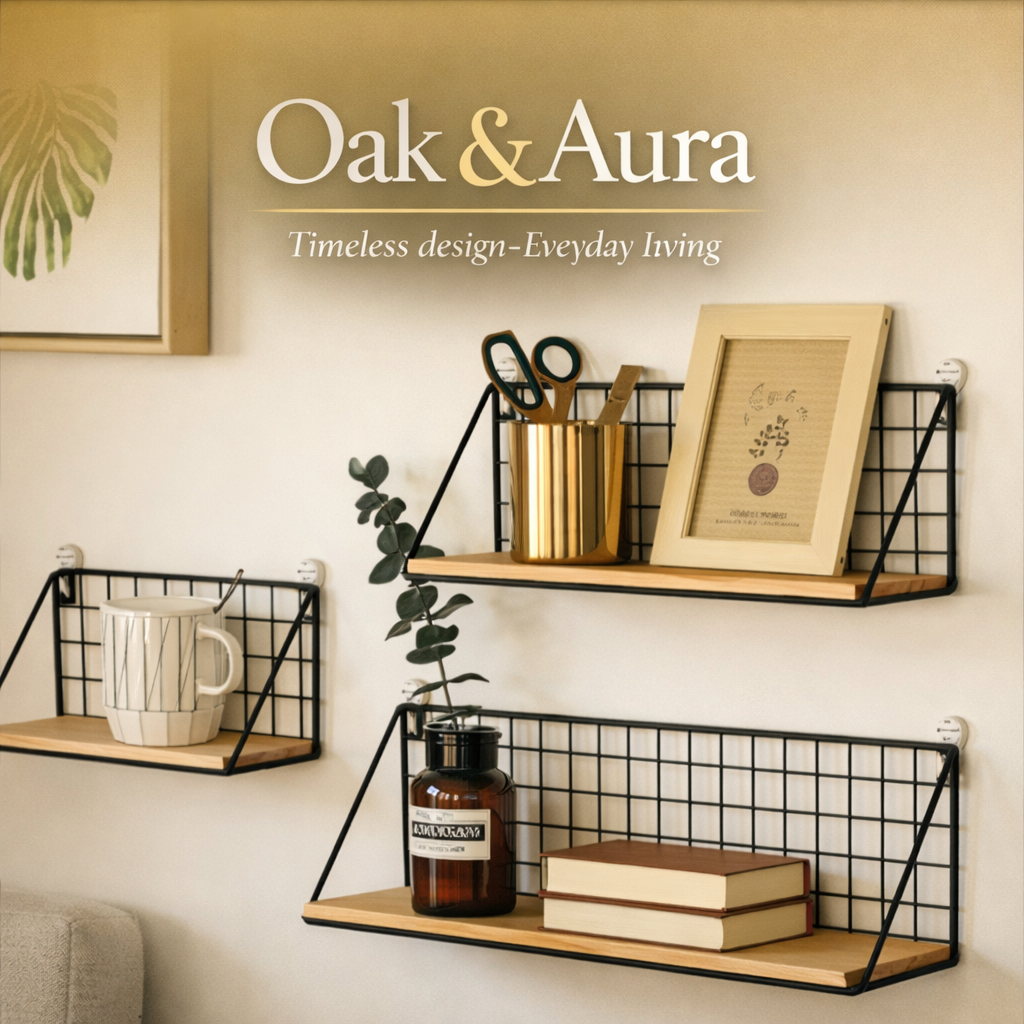 Easy Wall-Mounted Iron Storage Shelf