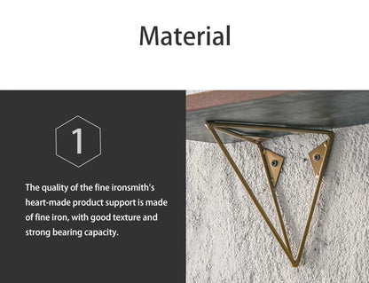 Rustic Iron and Wood Wall-Mounted Shelf Unit