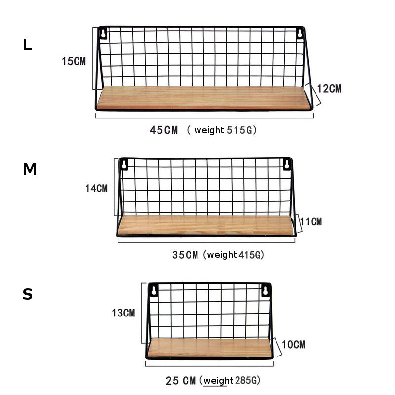 Easy Wall-Mounted Iron Storage Shelf