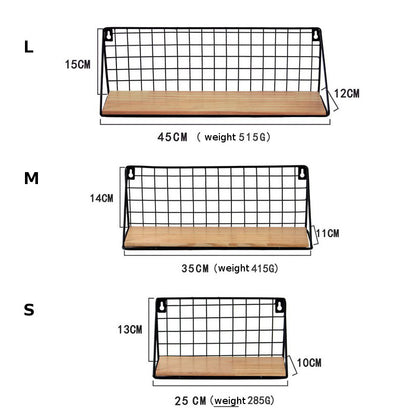 Easy Wall-Mounted Iron Storage Shelf