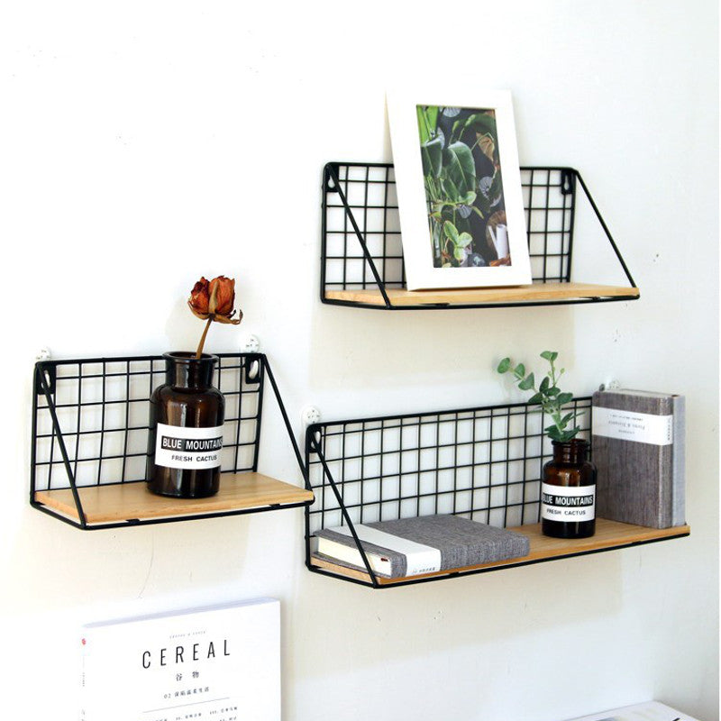 Easy Wall-Mounted Iron Storage Shelf