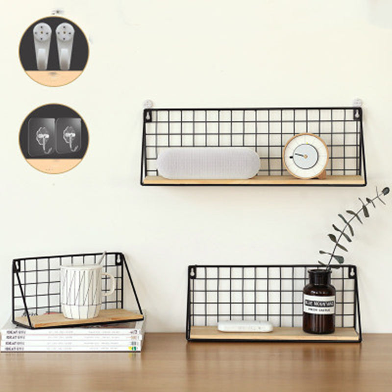 Easy Wall-Mounted Iron Storage Shelf