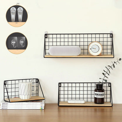 Easy Wall-Mounted Iron Storage Shelf